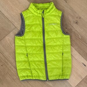 Vibrant Lime Green Kids Puffer Vest Eddie Bauer